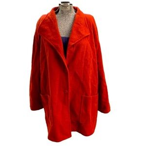 Bianca Nygard Red Wool Coat Size 12